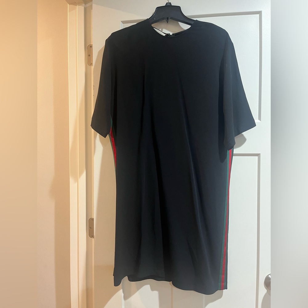 Gucci Black Jersey dress with Gucci Web detail | Style 528977 | Size 48/12 US